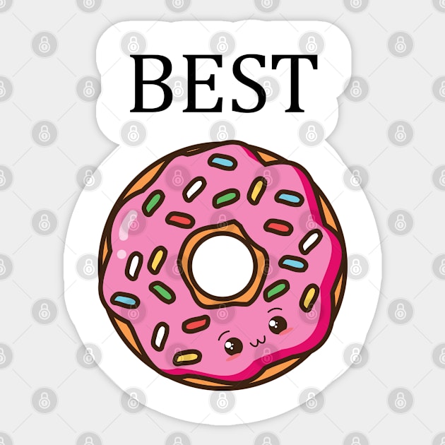 Best Friends Donut & Coffee BFF Matching Sticker by LotusTee